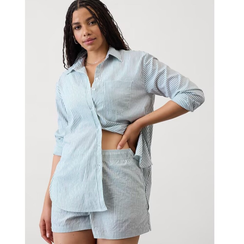 Athleta Midday Relaxed Poplin Shirt